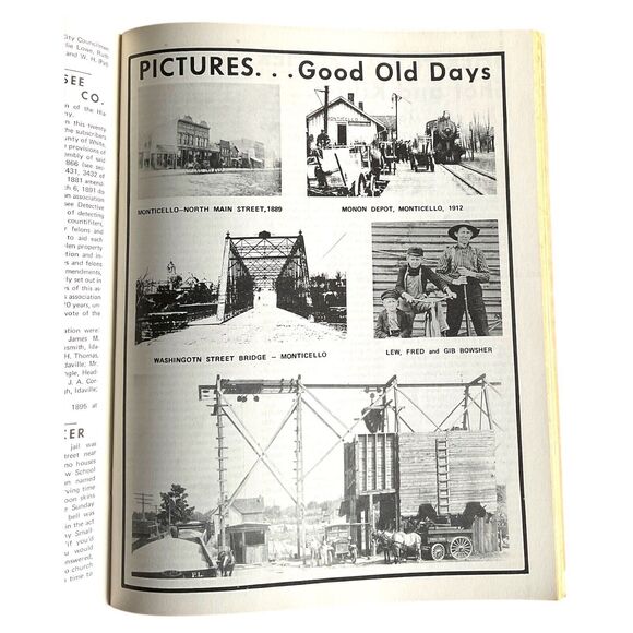 1972 100 Years Old Settlers White County Indiana Architecture Military History - Picture 4 of 8